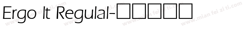 Ergo lt Regulal字体转换